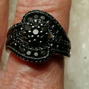 925 Black Spinel Ring